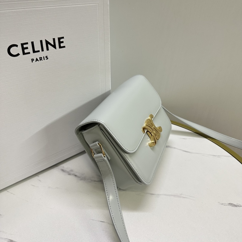 Сумка Celine Triomphe Mini светло-голубого цвета