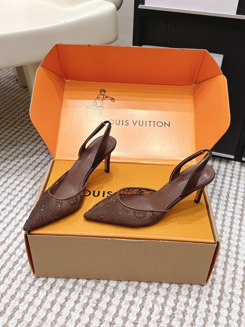 Женские туфли-лодочки с каблуком и отделкой из страз Louis Vuitton