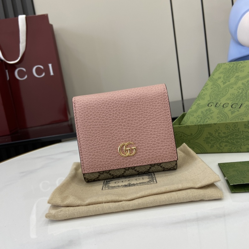 Портмоне Gucci розовое с логотипом