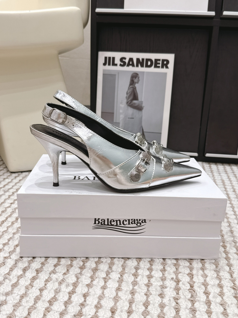 Баленсиага женские мюли на шнуре с металлическими заклепками Balenciaga