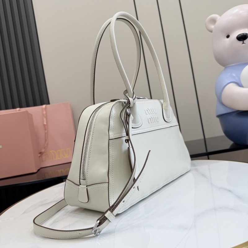 Сумка Miu Miu белая с логотипом