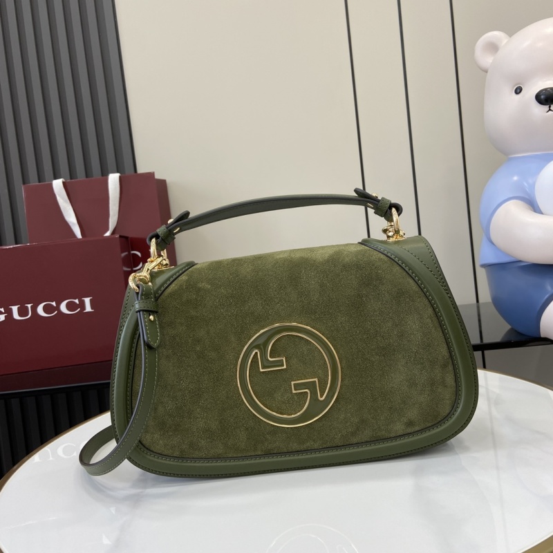 Сумка Gucci зеленая замша с логотипом