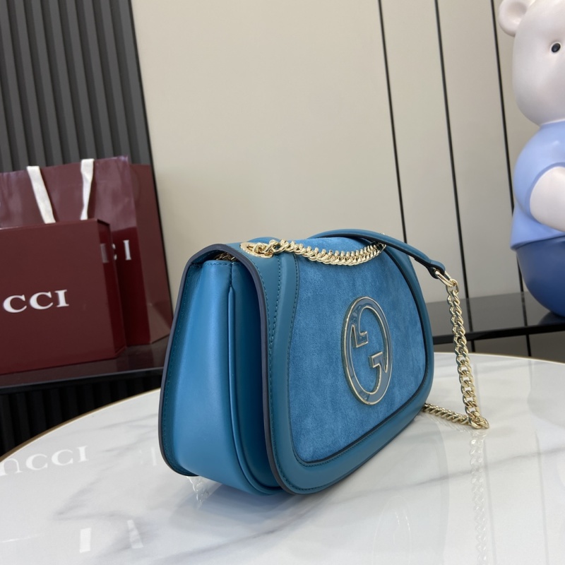 Сумка Gucci синяя с цепочкой