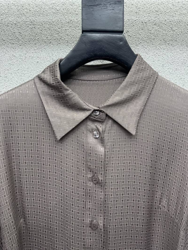 Повседневное платье с короткими рукавами и поясом Hermès