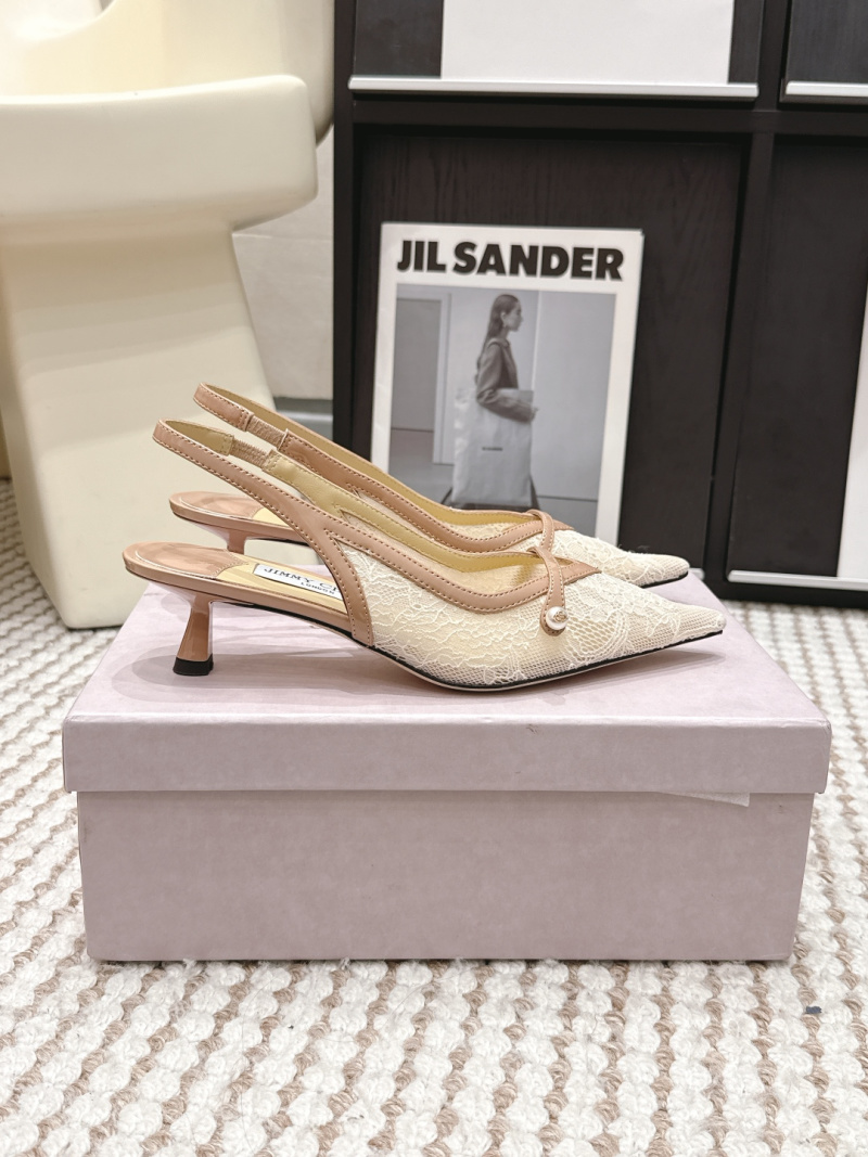 Женские туфли с острым носом и лодочкой из кружева Jimmy Choo