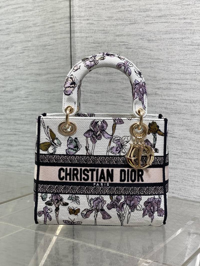 Сумка Dior Lady Dior с цветочным принтом