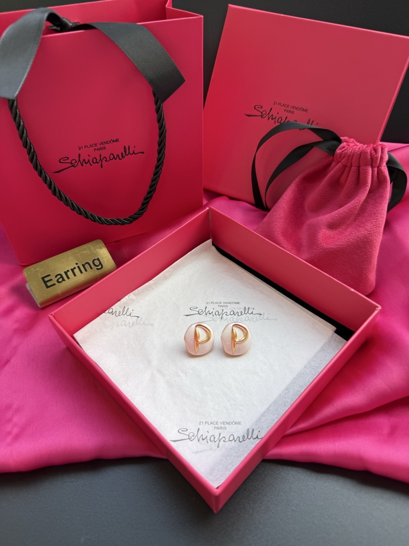 Серьги Schiaparelli с логотипом P