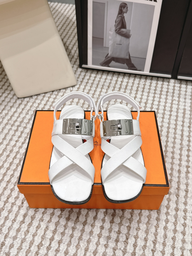 Женские кожаные сандалии на платформе Hermès