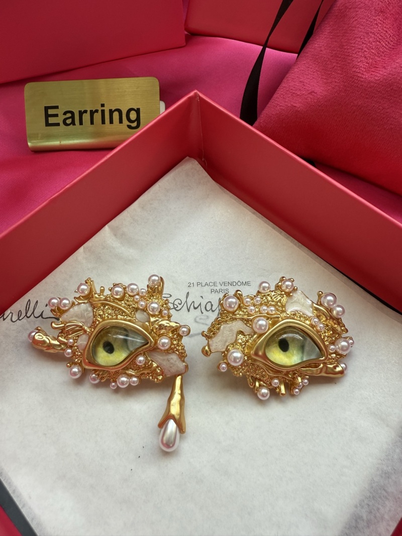 Серьги в виде глаз с жемчугом Schiaparelli