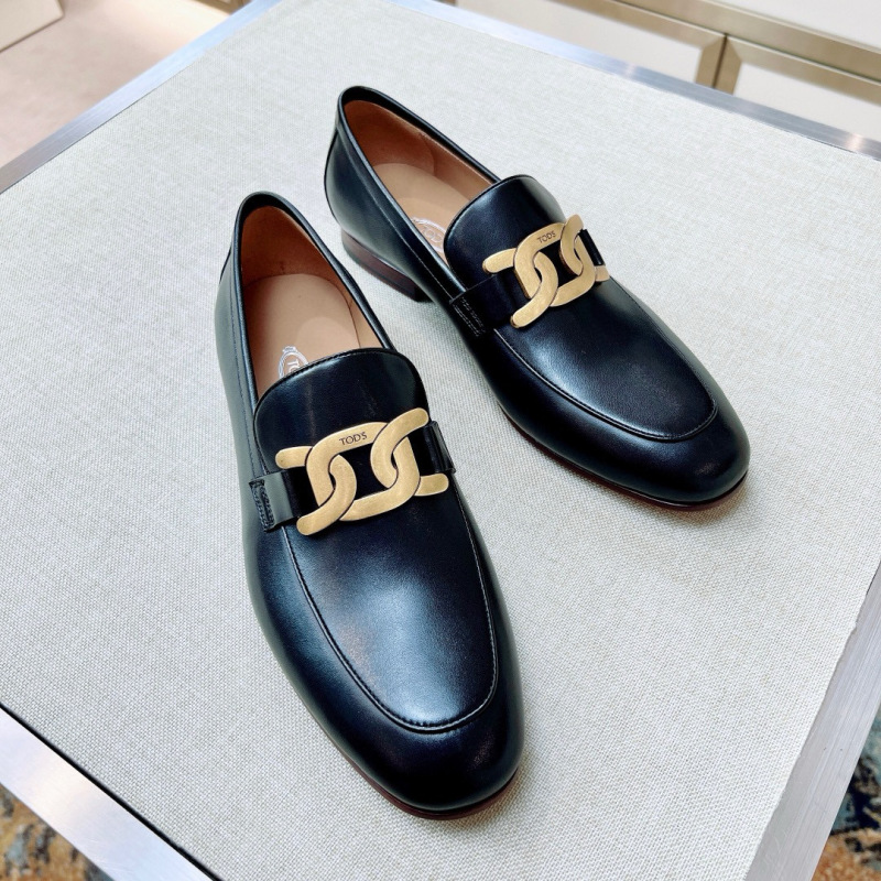 Мужские черные лоферы Tod's из телячьей кожи