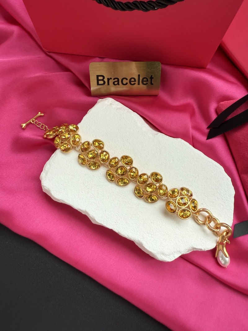 Браслет с жёлтыми камнями и жемчугом Schiaparelli