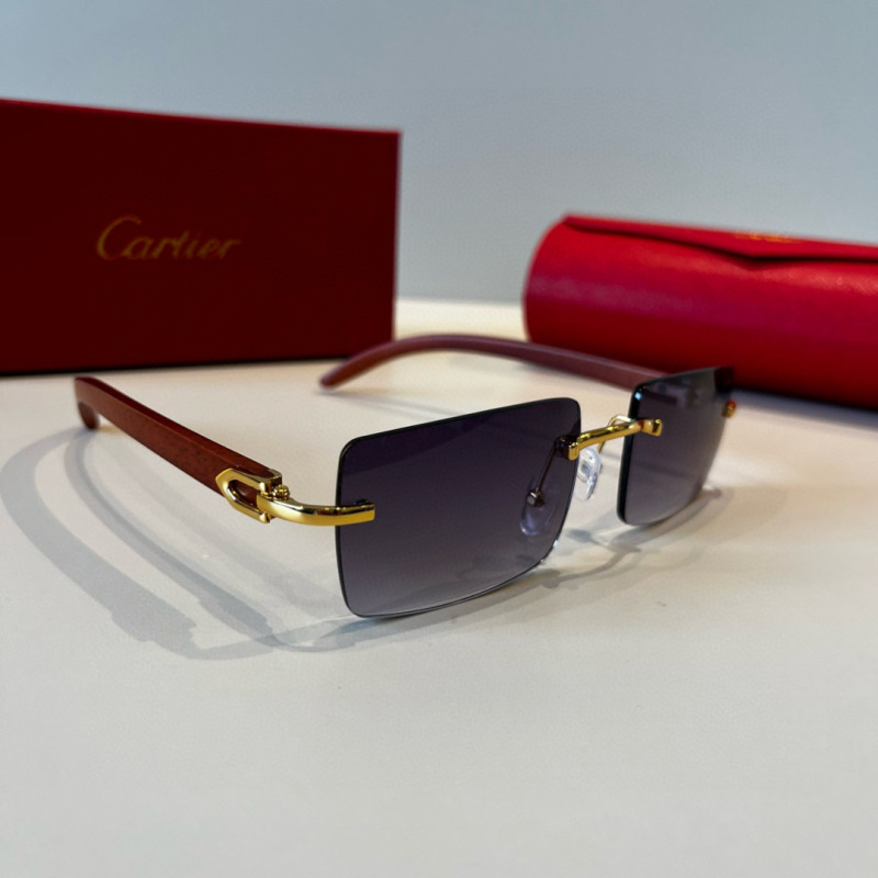 Солнцезащитные очки без оправы Cartier