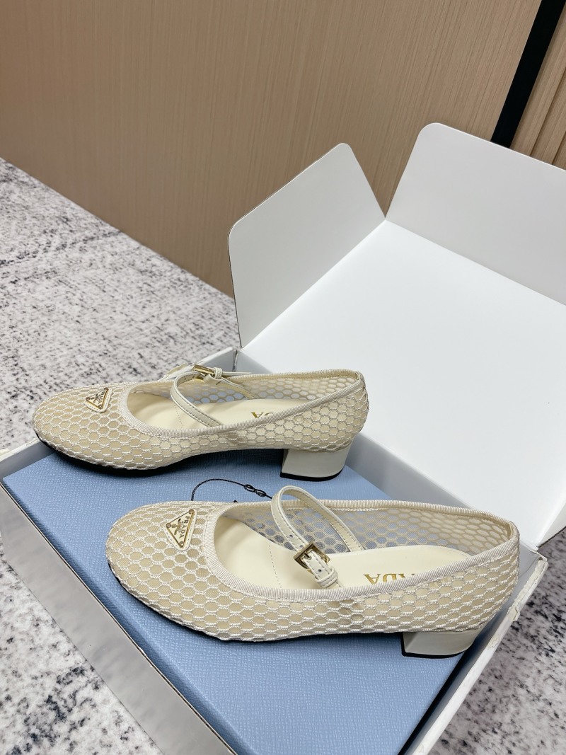 Женские сетчатые туфли на каблуке Prada