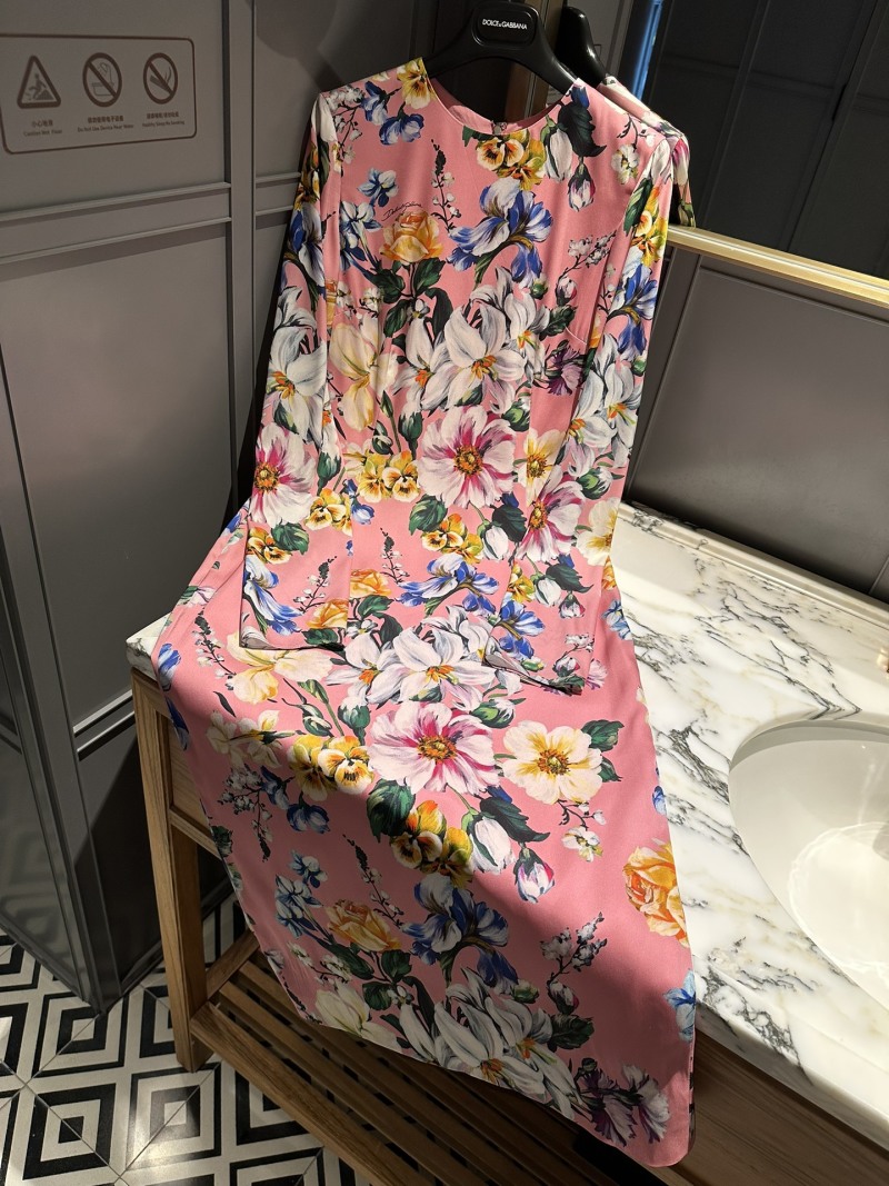 Повседневное платье с цветочным принтом Dolce & Gabbana