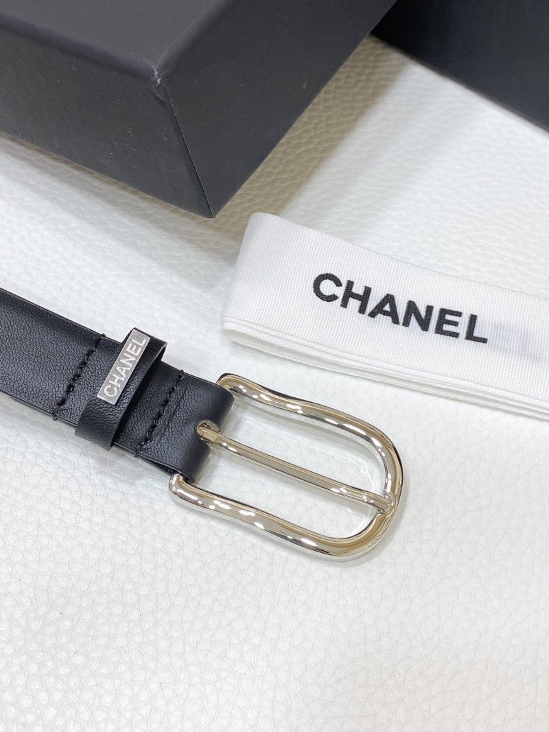 Ремень женский черный с металлом Chanel