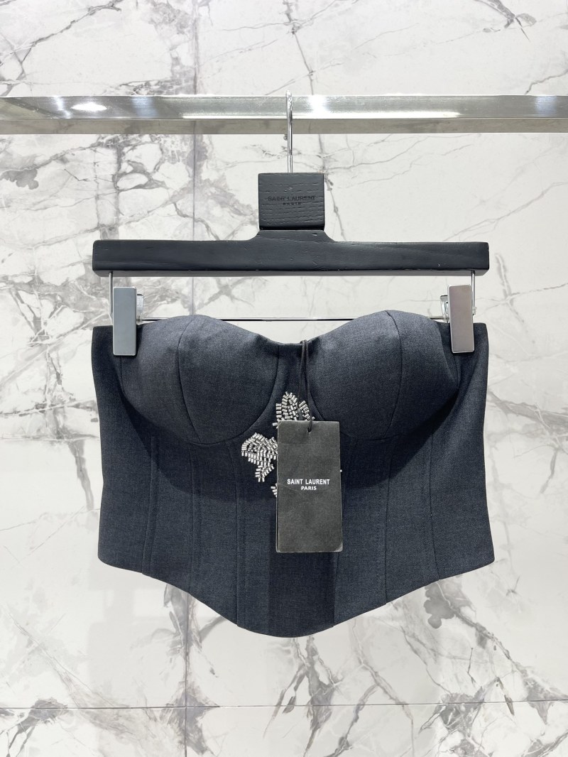 Женское бандо Saint Laurent с корсетным поясом
