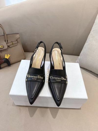 Черные кожаные мюли Christian Dior