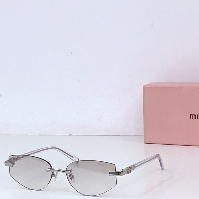 Солнцезащитные очки без оправы с градиентными линзами Miu Miu