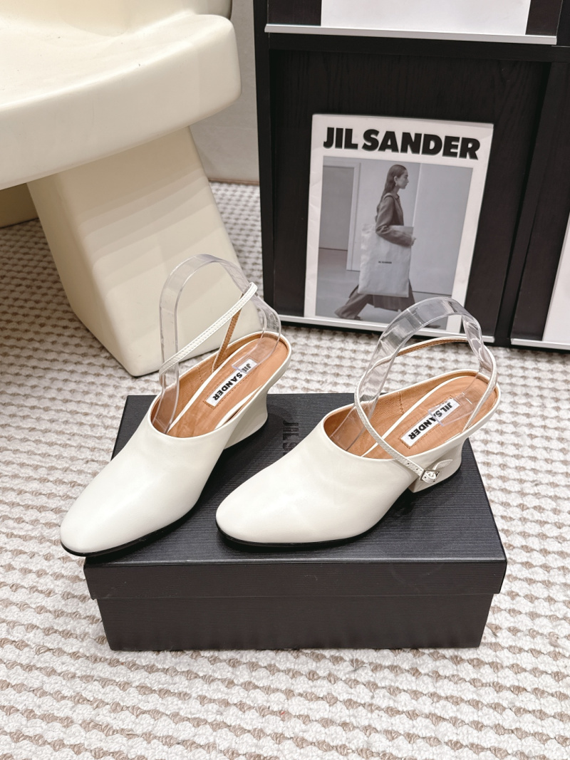 Белые сабо Jil Sander
