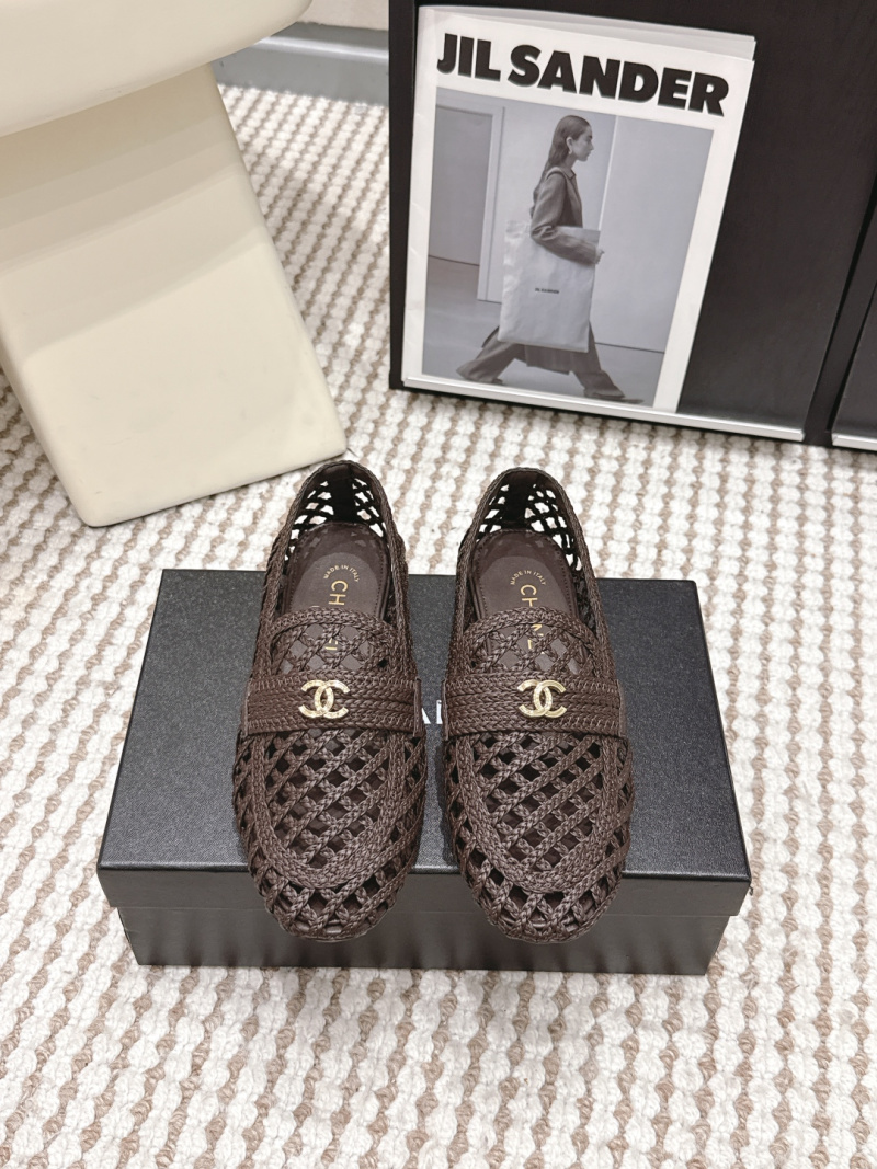 Тканые лоферы с декором Chanel