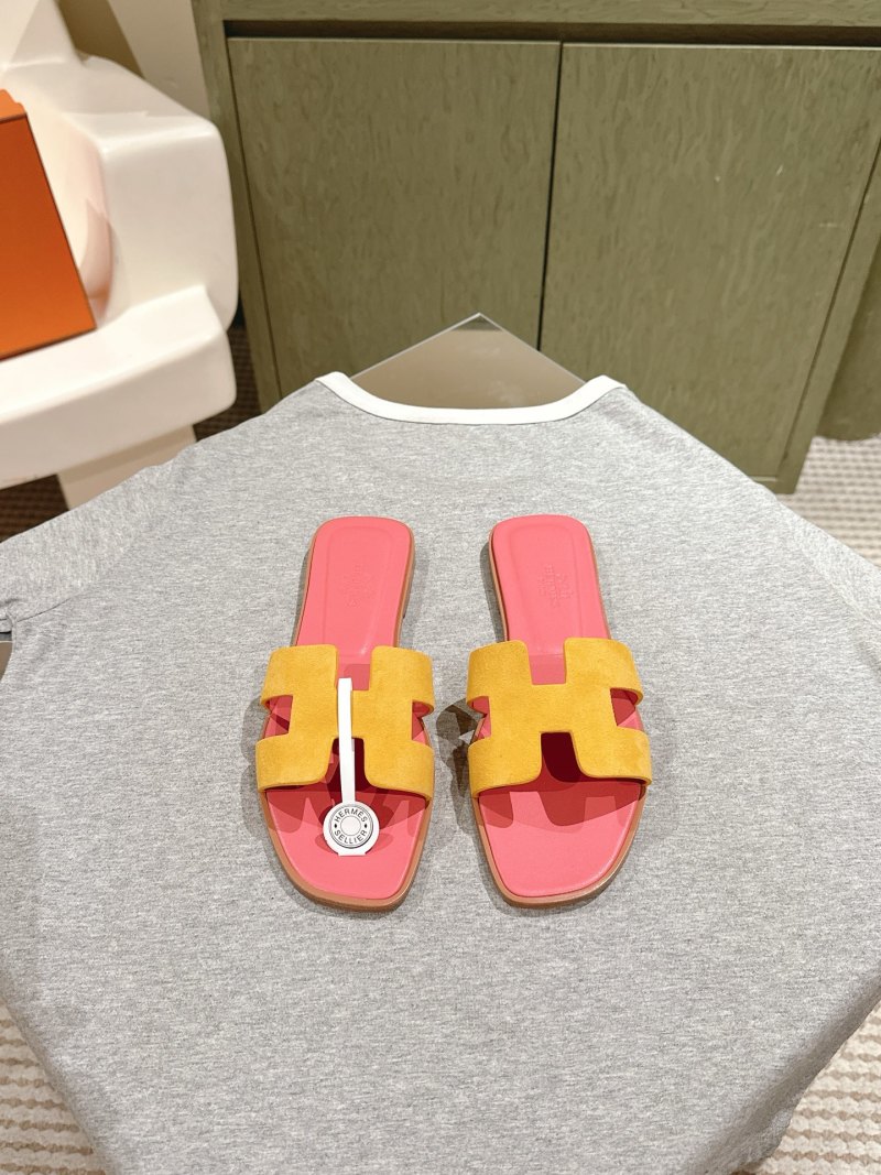 Женские шлёпанцы H-образного дизайна, разноцветные Hermès
