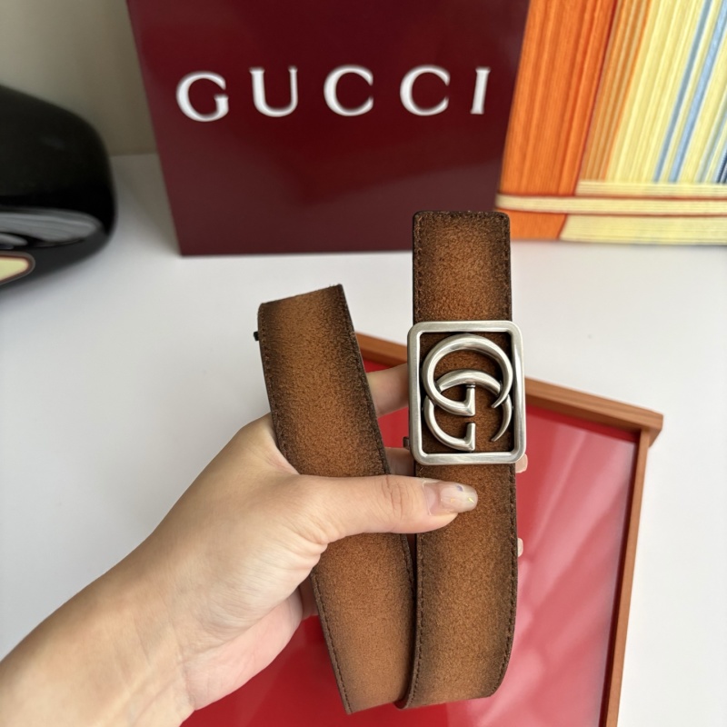 Кожаный ремень GG Marmont с квадратной пряжкой Gucci