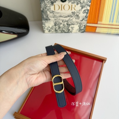 Двусторонний кожаный ремень Dior CD Icon