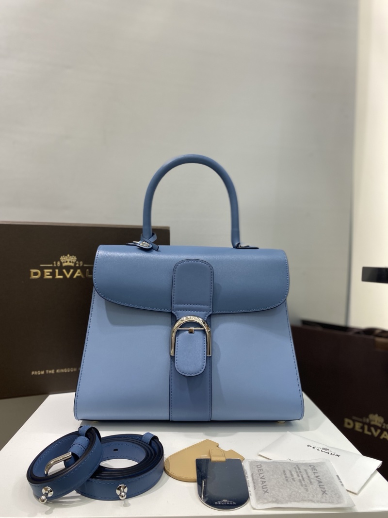 Сумка Delvaux Brillant голубая женская