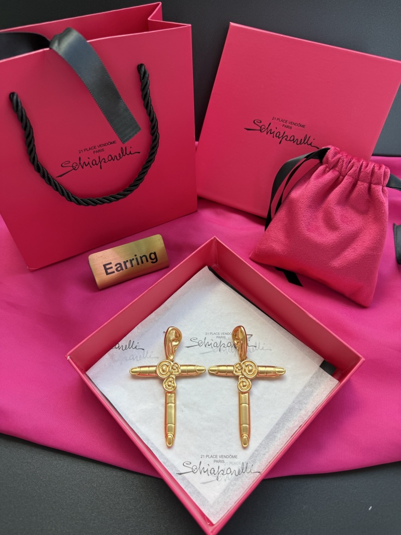 Серьги в форме креста Schiaparelli