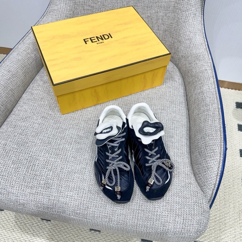 Кроссовки женские FENDI темно-синие в стиле ретро