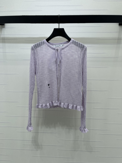 Кардиган Dior с рюшами и вышивкой