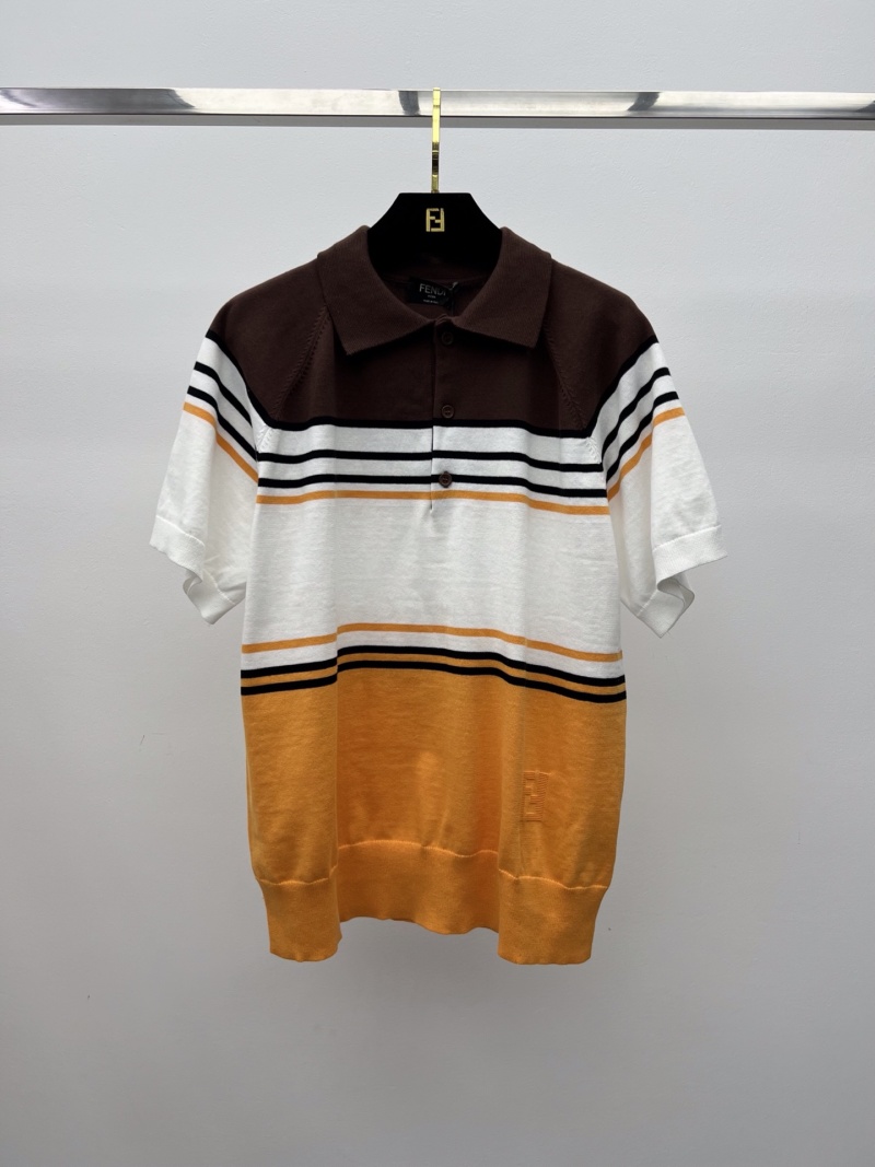 Вязаная рубашка polo Fendi