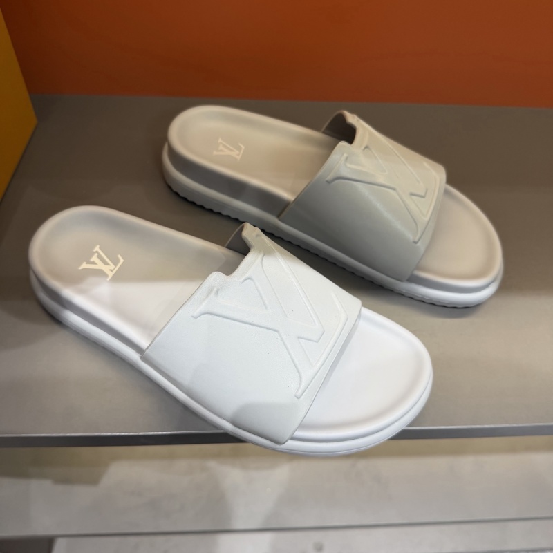 Мужские шлепанцы с логотипом LV, белые Louis Vuitton