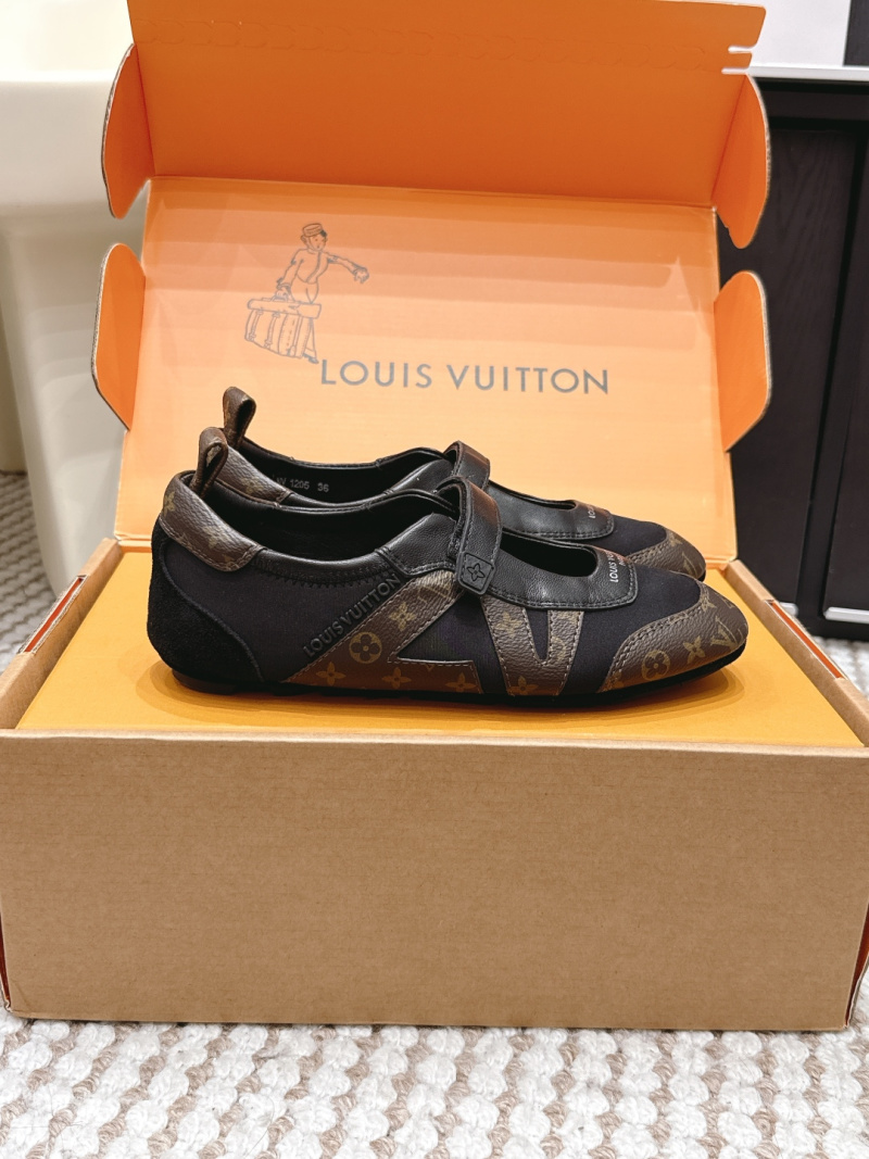 Балетки с принтом Monogram и липучкой Louis Vuitton