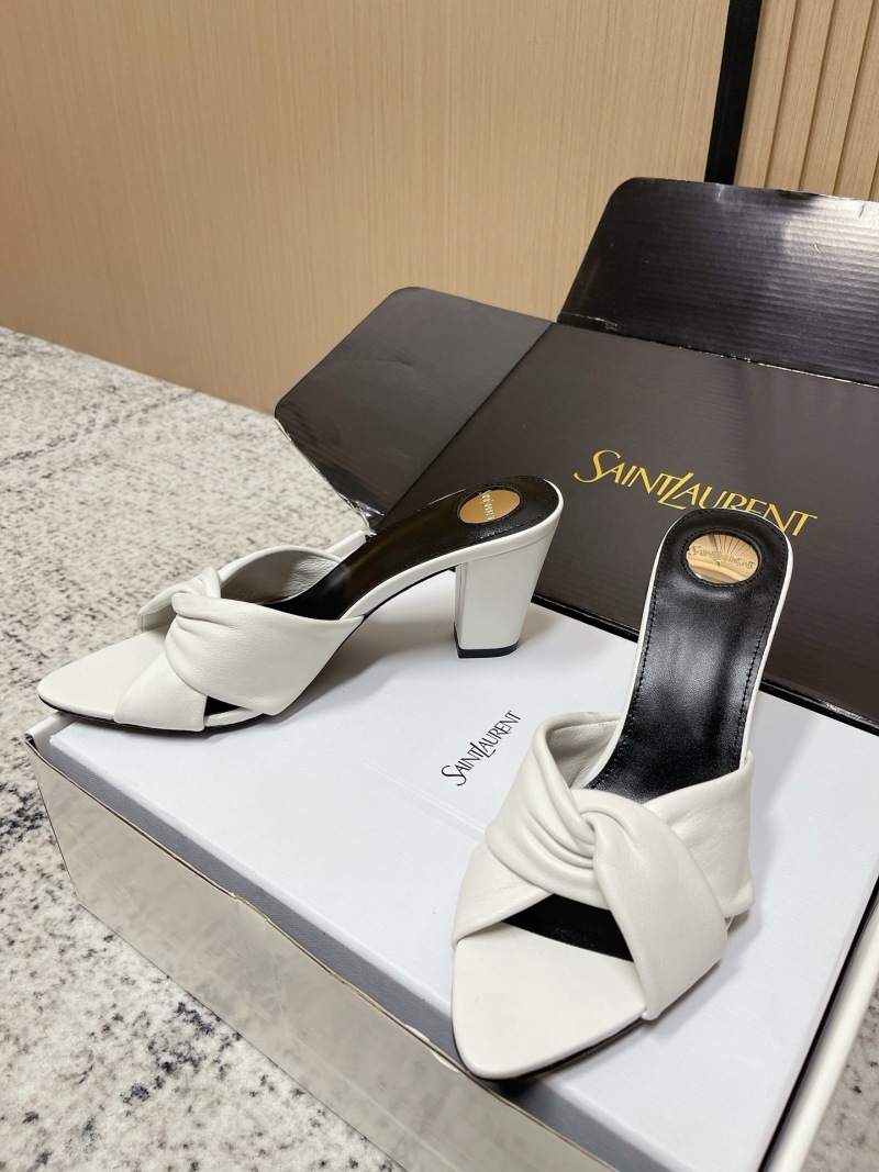 Мюли Saint Laurent женские кожаные