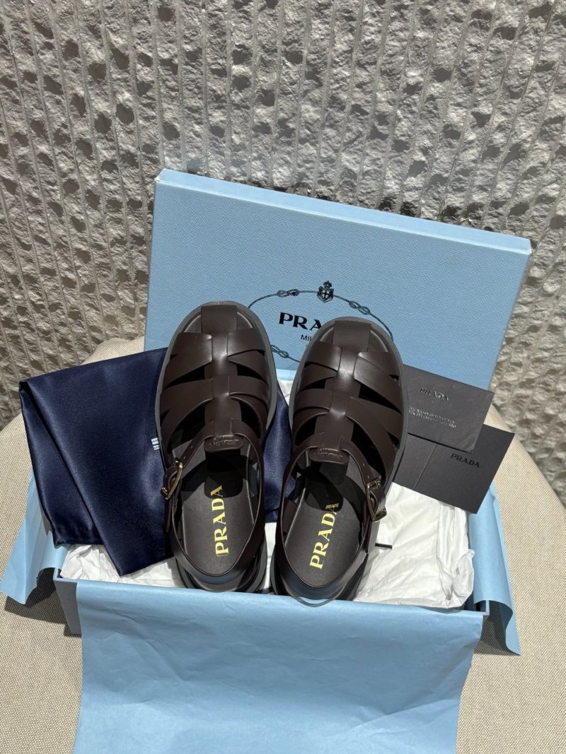 Сандали кожаные Prada