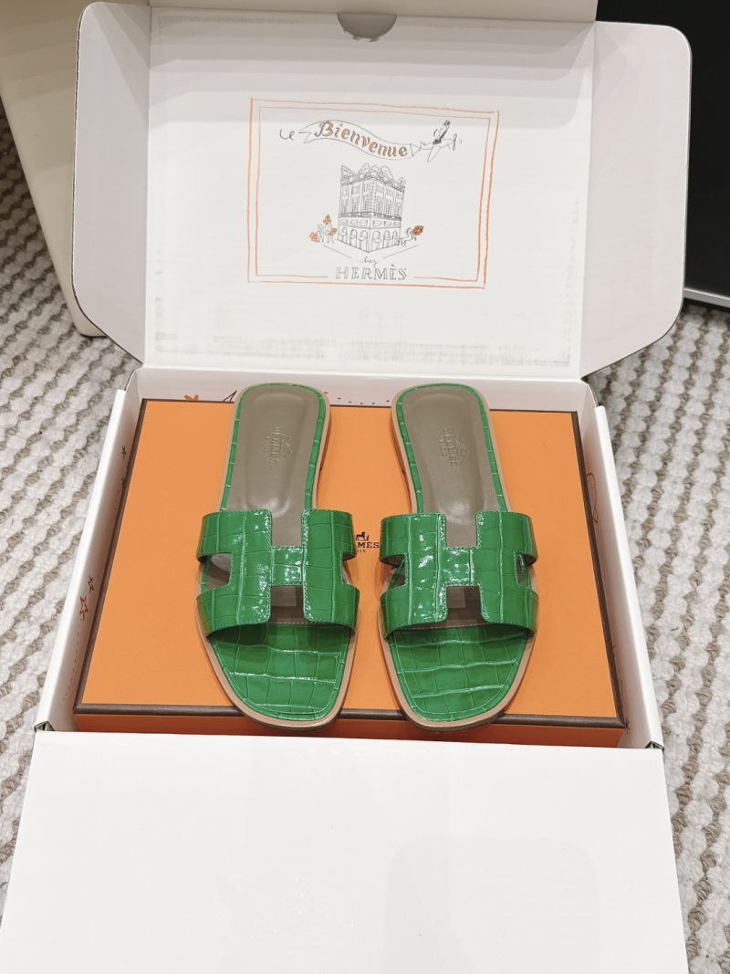 Сандалии женские в стиле H из кожи с тиснением Hermès