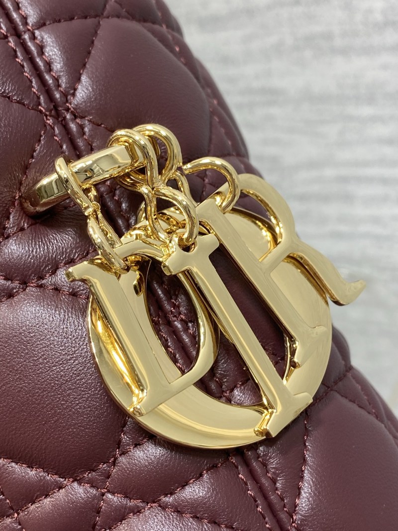 Сумка Dior Lady Dior бордовый
