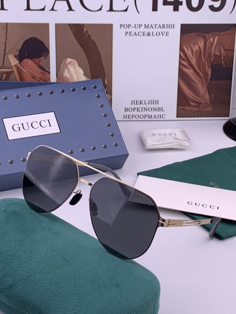 Солнцезащитные очки геометрической формы унисекс Gucci