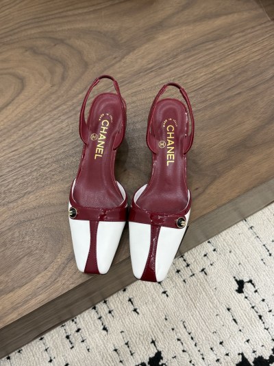 Женские лодочки CHANEL с пяткой