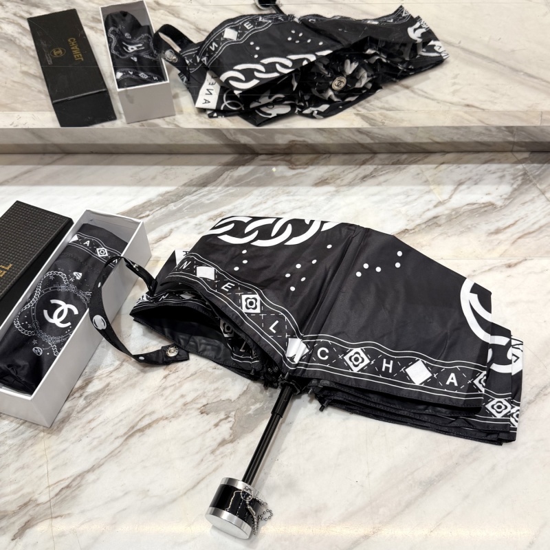 Складной зонт Chanel с защитой от дождя