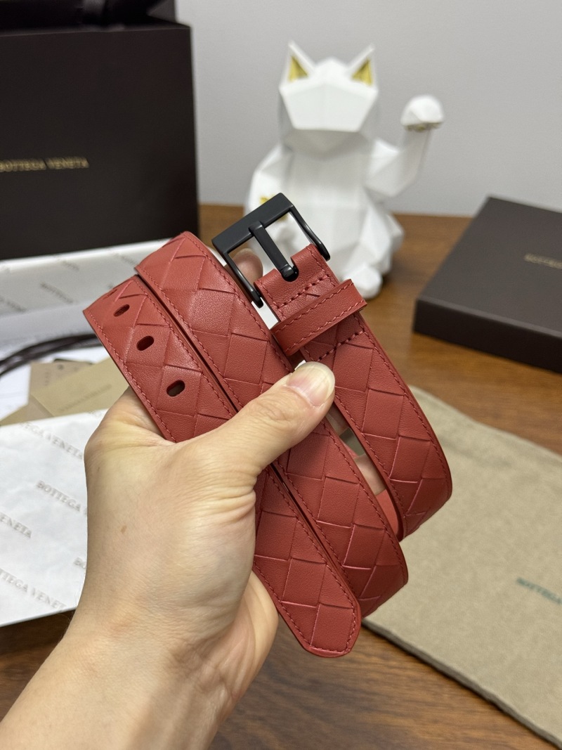 Женский плетеный ремень из натуральной кожи Bottega Veneta