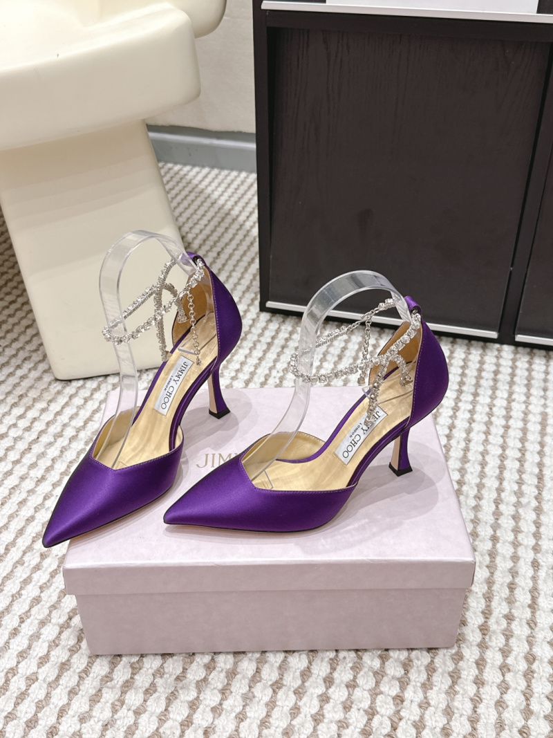 Женские фиолетовые босоножки Jimmy Choo на шнурке