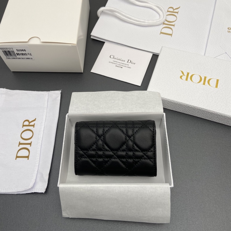 Кожаный кошелек Dior S0966 черный