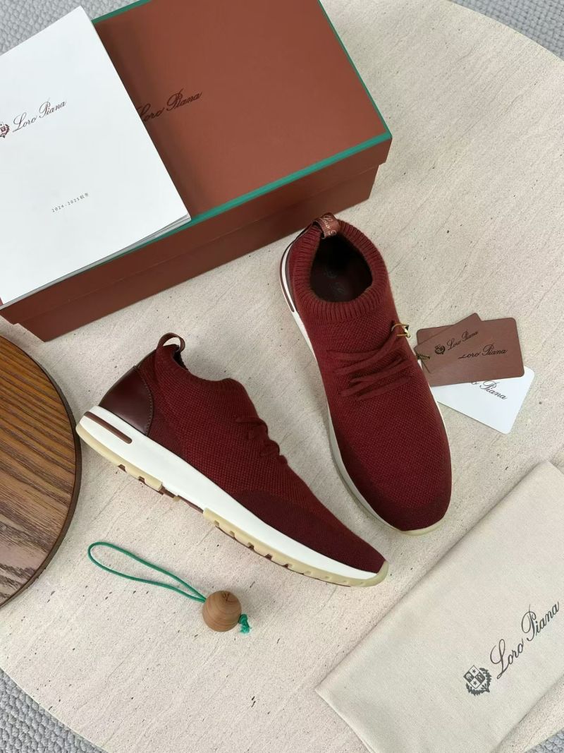 Слипоны Loro Piana красные