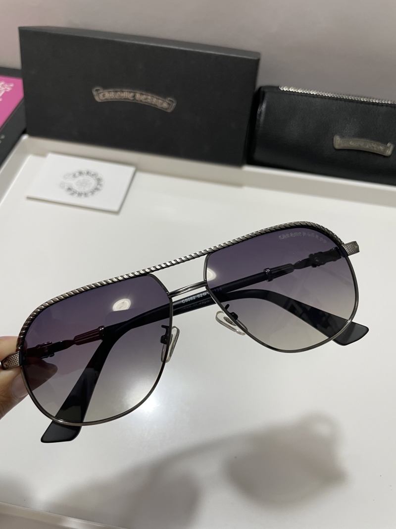 Солнечные очки Chrome Hearts авиаторы с металлической оправой