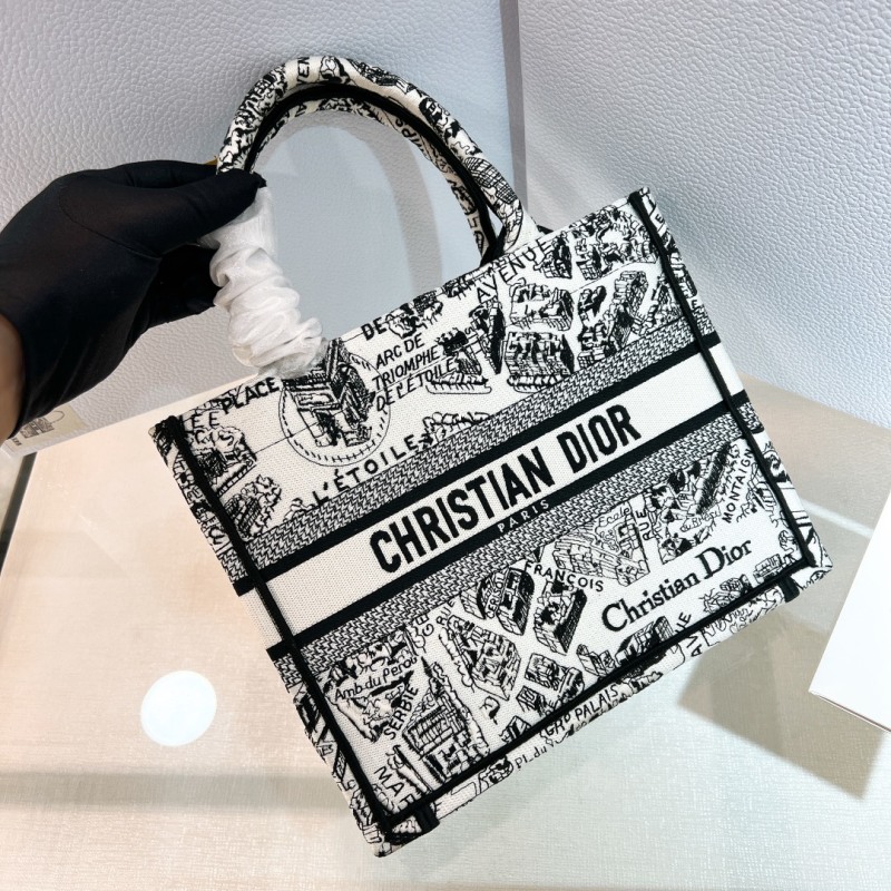 Сумка Christian Dior Book Tote с картой Парижа