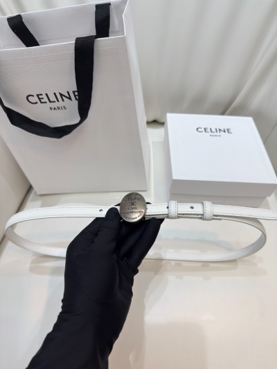 Ремень Celine Thin Plate 13мм тавированная кожа