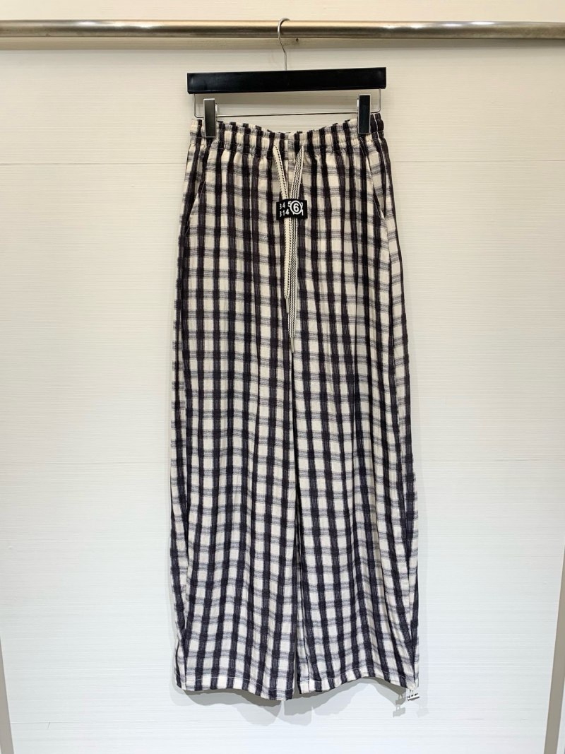 Женские широкие брюки MM6 Maison Margiela в клетку