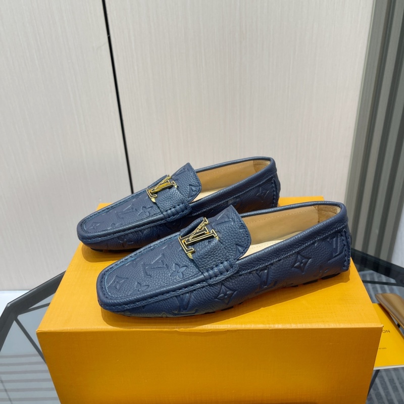 Мокасины мужские синие из телячьей кожи Louis Vuitton